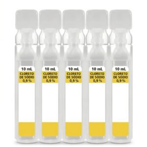 Solução Fisiológica 0,9% 10ml (Kit com 5 flaconetes)